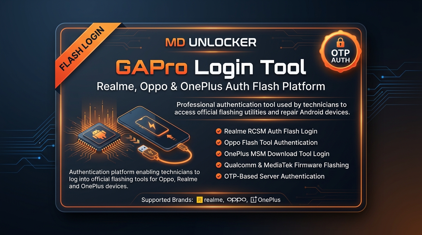 GAProLogin Tool Realme OTP Login Service – Realme Auth Access for Flashing Utilities