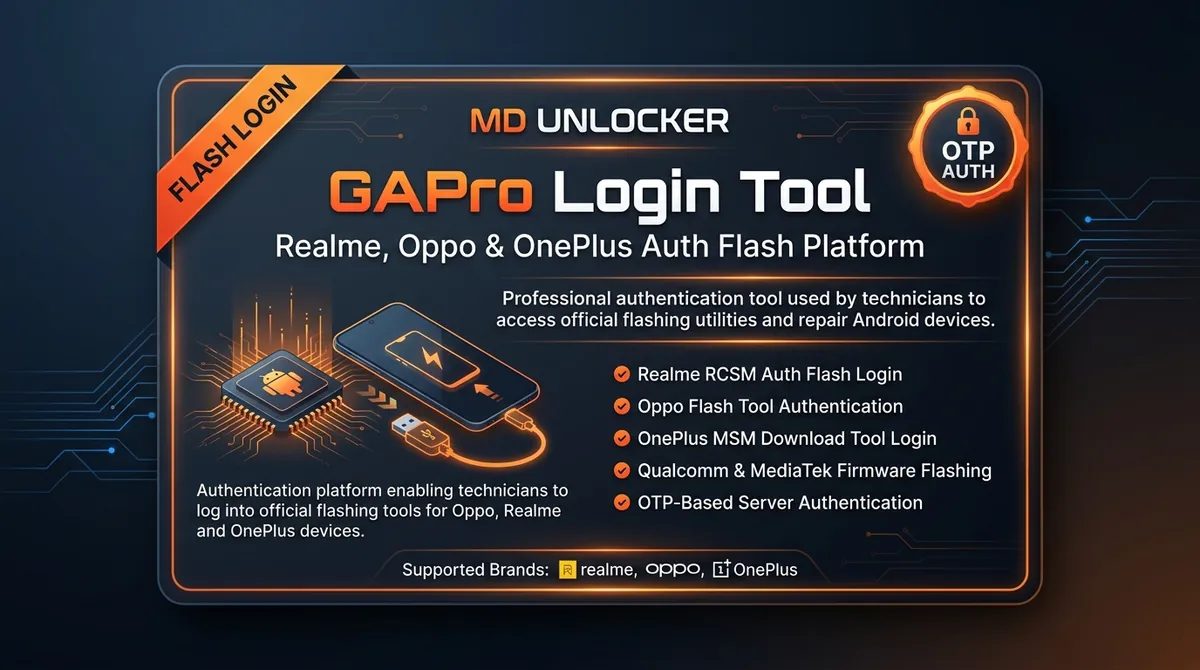 GAProLogin Tool – OPPO RCSM OTP (Flash AUTH) | OPPO Authorized Flash Access