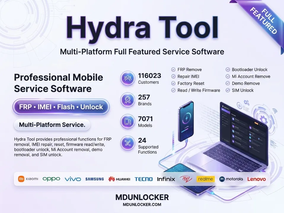 Hydra Tool 100 Credits Pack (Account-Based) – Server Credits for Android Repair Workflows