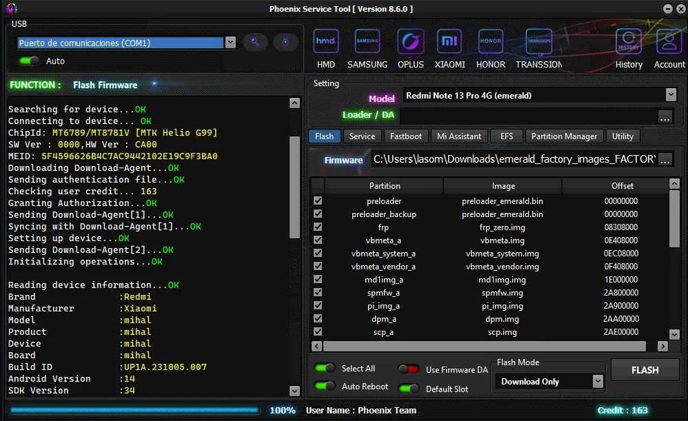 Phoenix Service Tool (Account) – Multi-Brand Android Firmware Flashing & Service Software