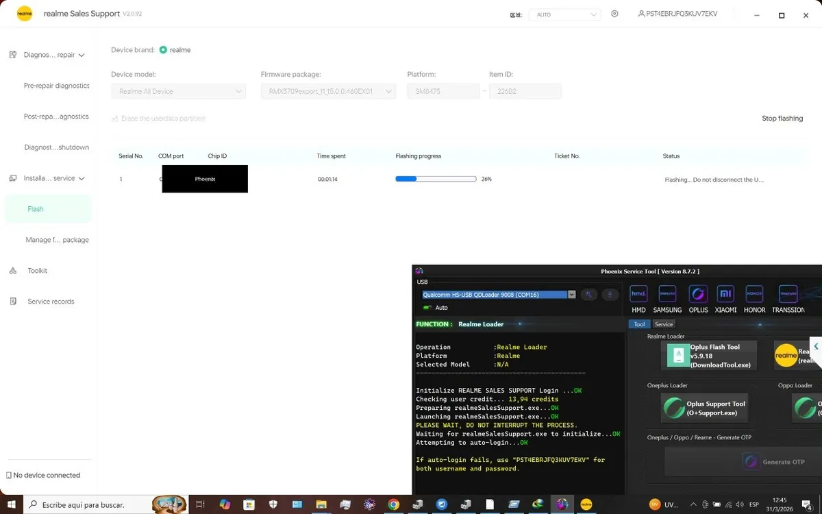 Phoenix Service Tool (Account) – Multi-Brand Android Firmware Flashing & Service Software