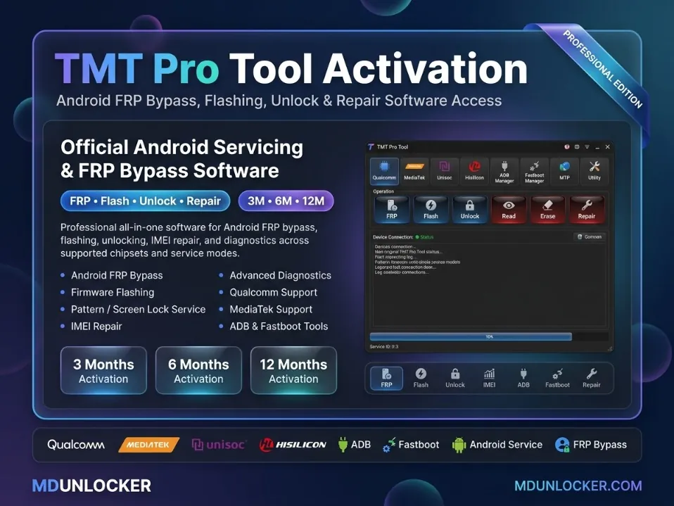 TMT Pro Tool 3 Months Activation (Account-Based) – Android Servicing Software Access